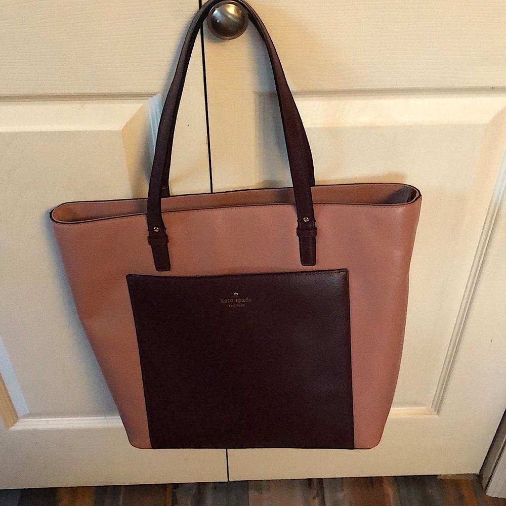 Kate Spade light pink and burgundy bag